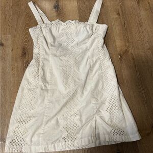 Free People White Vanda Mini Dress Size M
